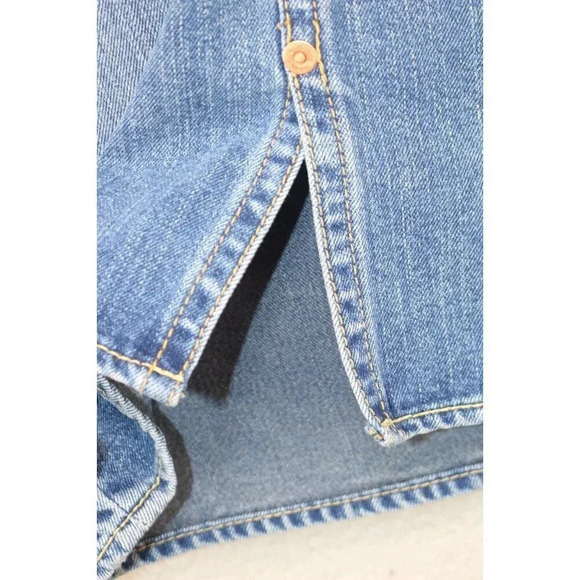 Levi's Type 1 Western Blue Denim Skirt-Size Small-Pockets-Front Slit - Picture 5 of 9
